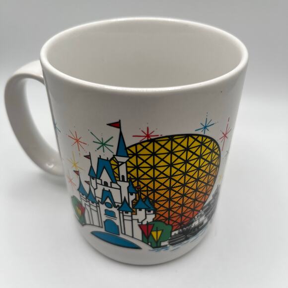 Disney World Vintage 1988 Epcot Castle Mickey Mouse "I Love Grandma Grandpa" Mug - Picture 8 of 14
